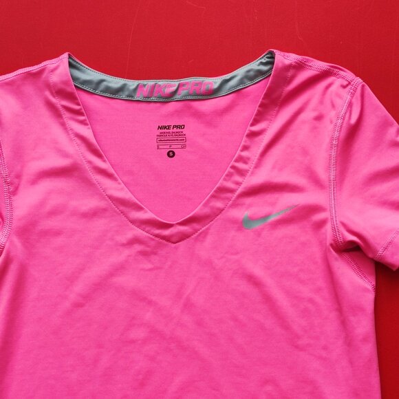 Nike Pro Dri-Fit athletic shirt pink women's size S - Picture 2 of 5